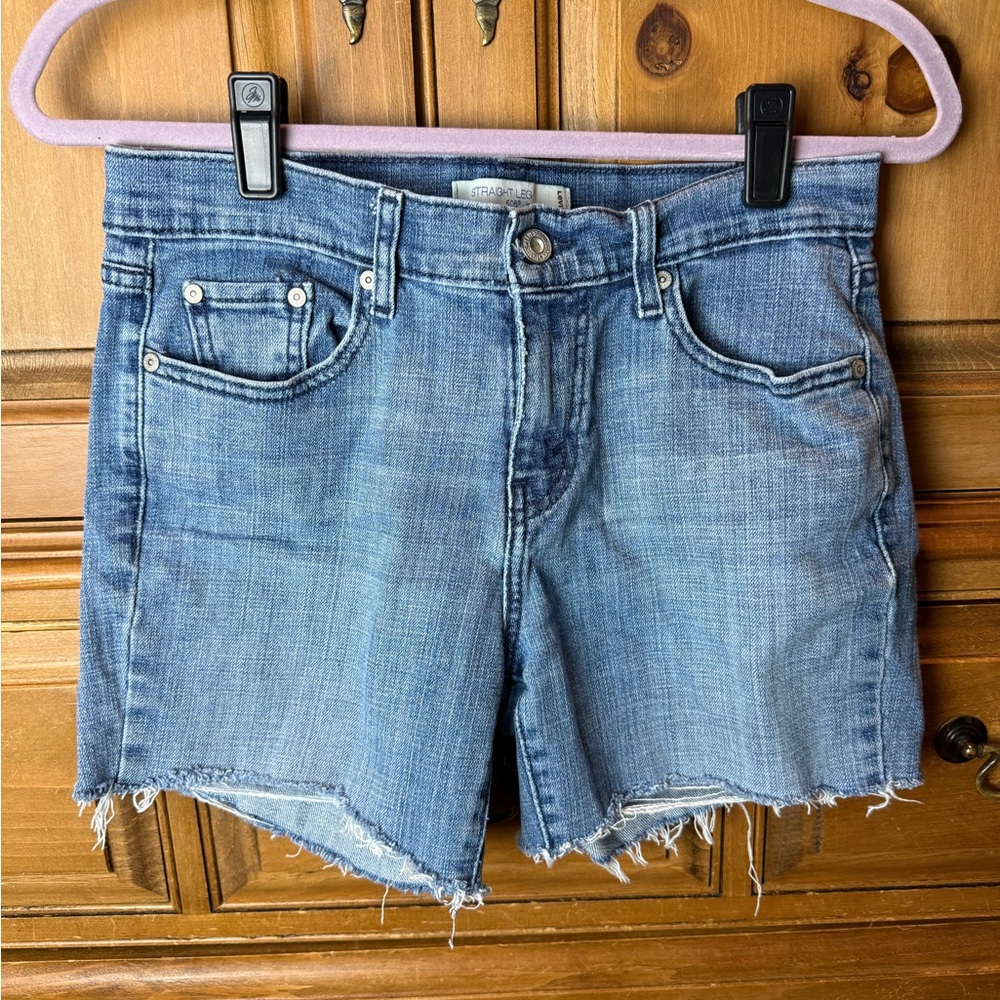 Levi's Straight Leg 505 Classic Blue Denim Jean Shorts